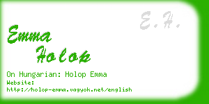 emma holop business card